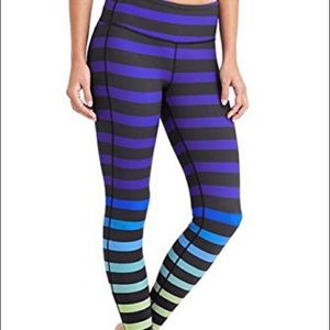 Athleta High Rise Bold Stripe Chaturanga Leggings